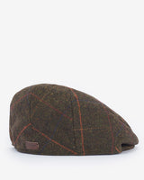 Olive Herringbone Wilkin Flat Cap
