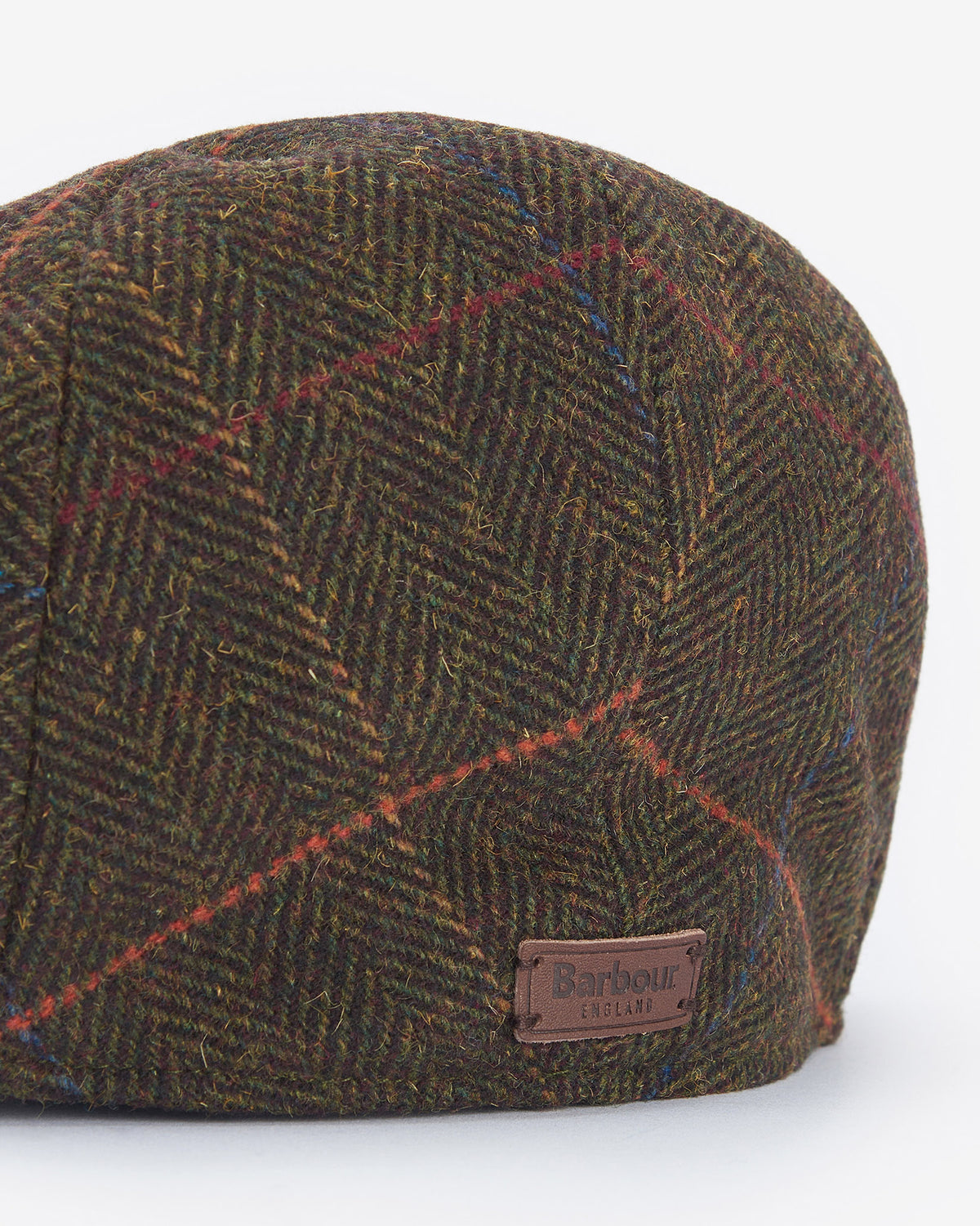 Olive Herringbone Wilkin Flat Cap