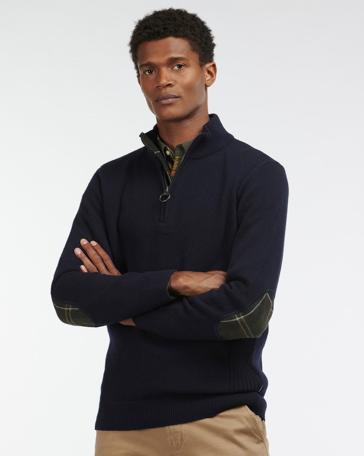 Navy Holden Wool Half Zip Jumper