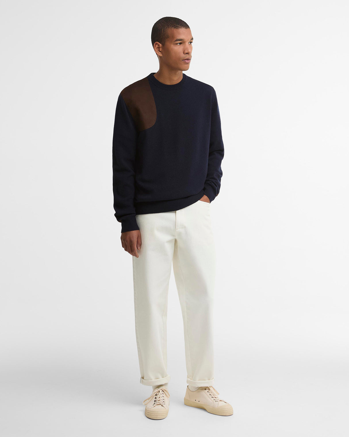 Dark Navy Whitworth Crewneck Jumper