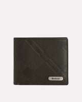 Dark Olive Brunton Tartan Leather Wallet