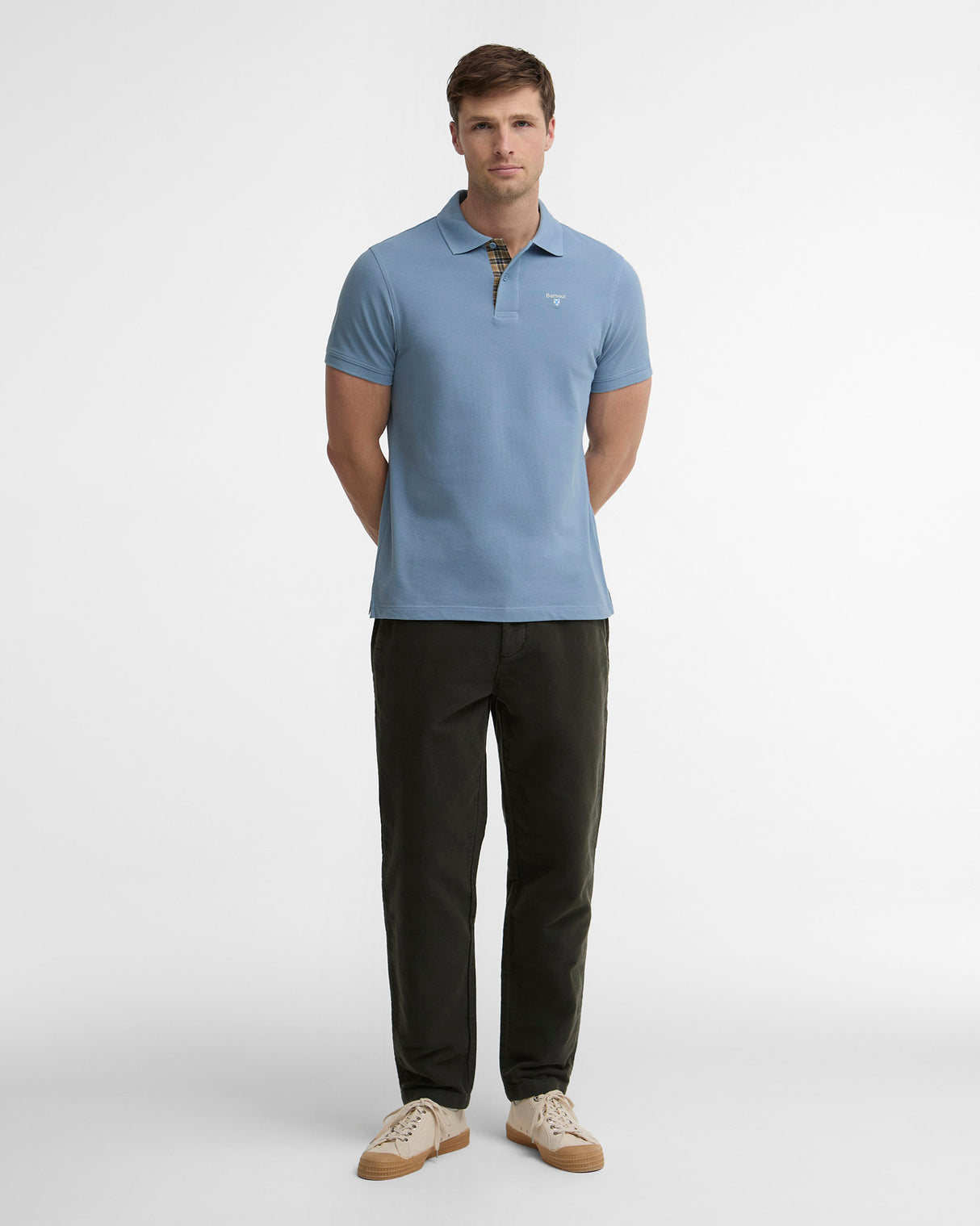 Tartan Blue Pique Polo T-Shirt