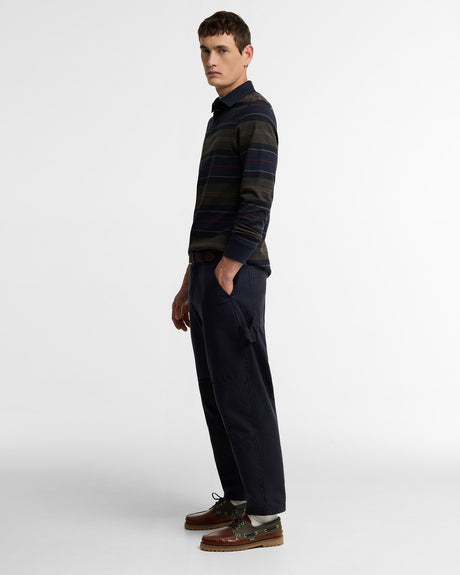 Navy & Green Striped Frith Rugby Shirt