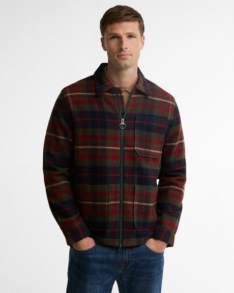Olive Southview Check Overshirt