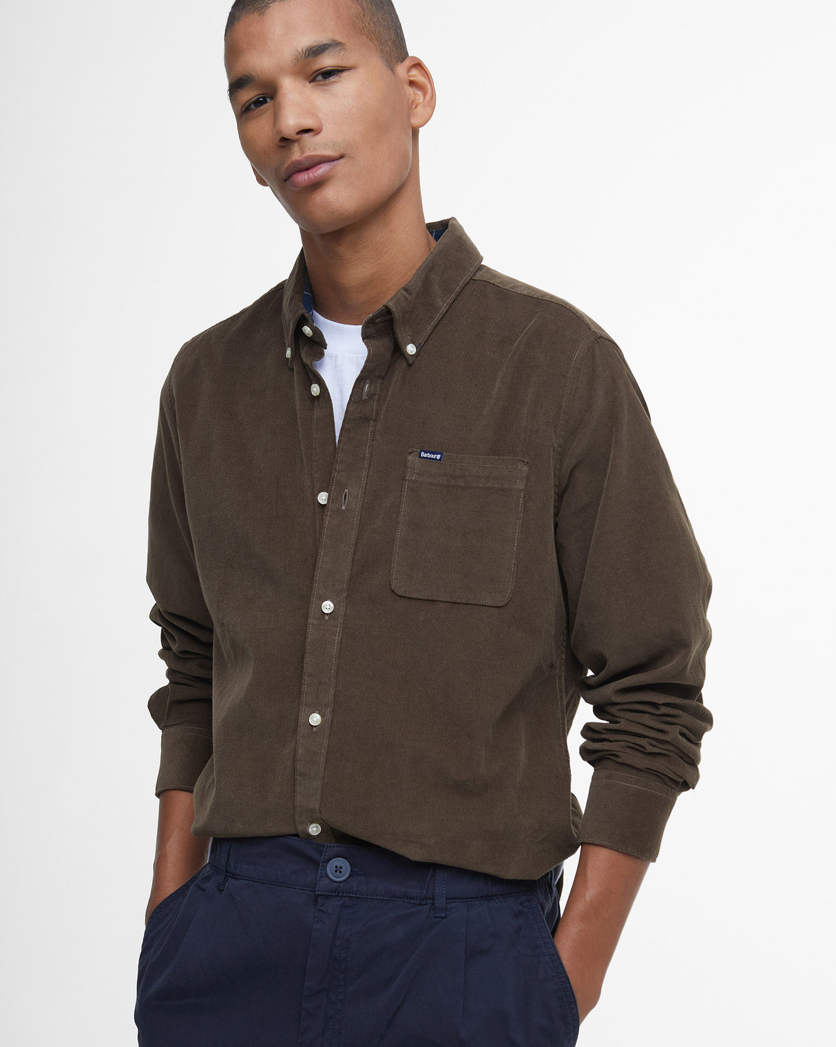 Brown Ramsey Long Sleeve Cord Shirt