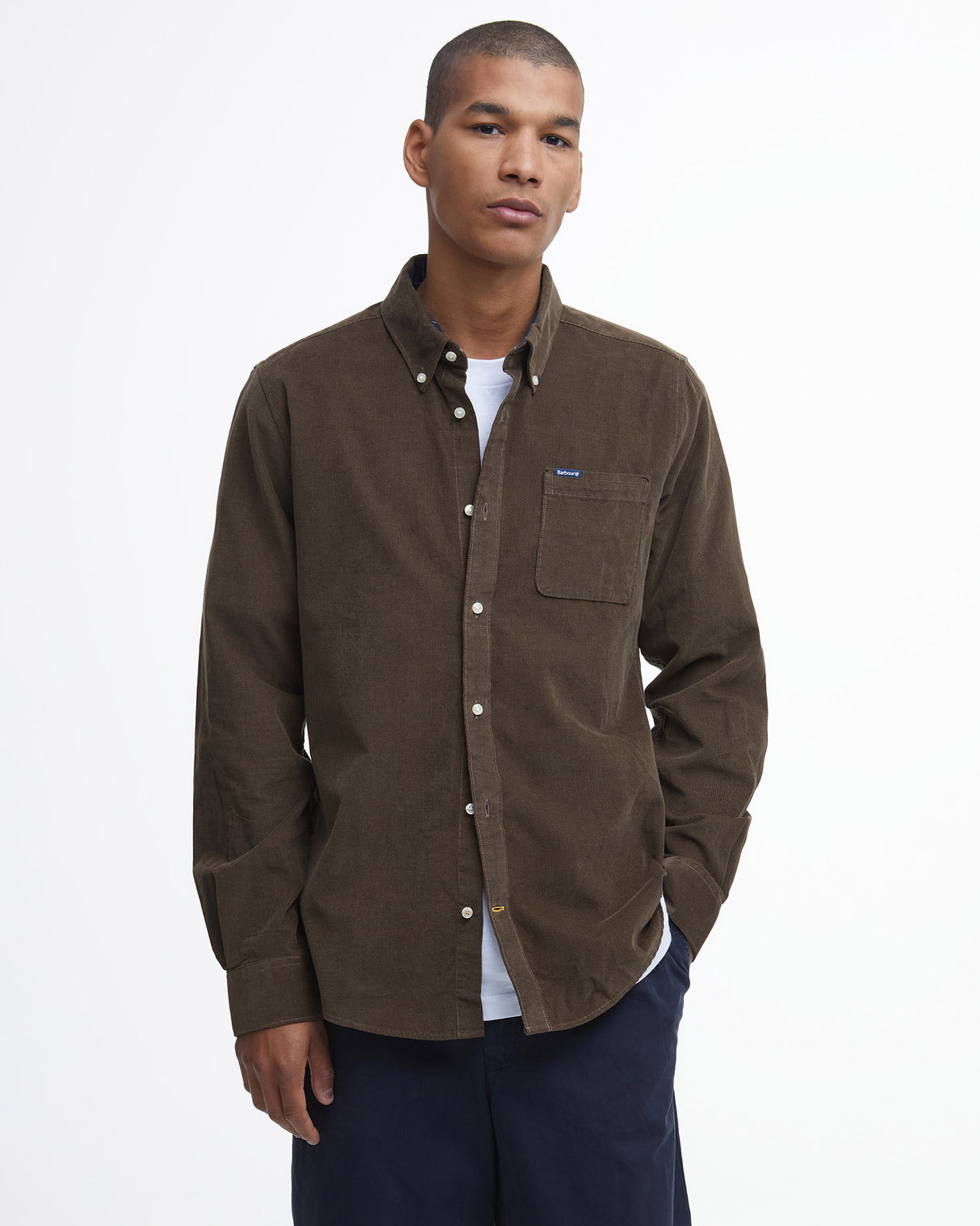 Brown Ramsey Long Sleeve Cord Shirt