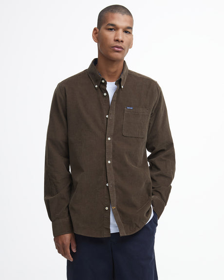Brown Ramsey Long Sleeve Cord Shirt