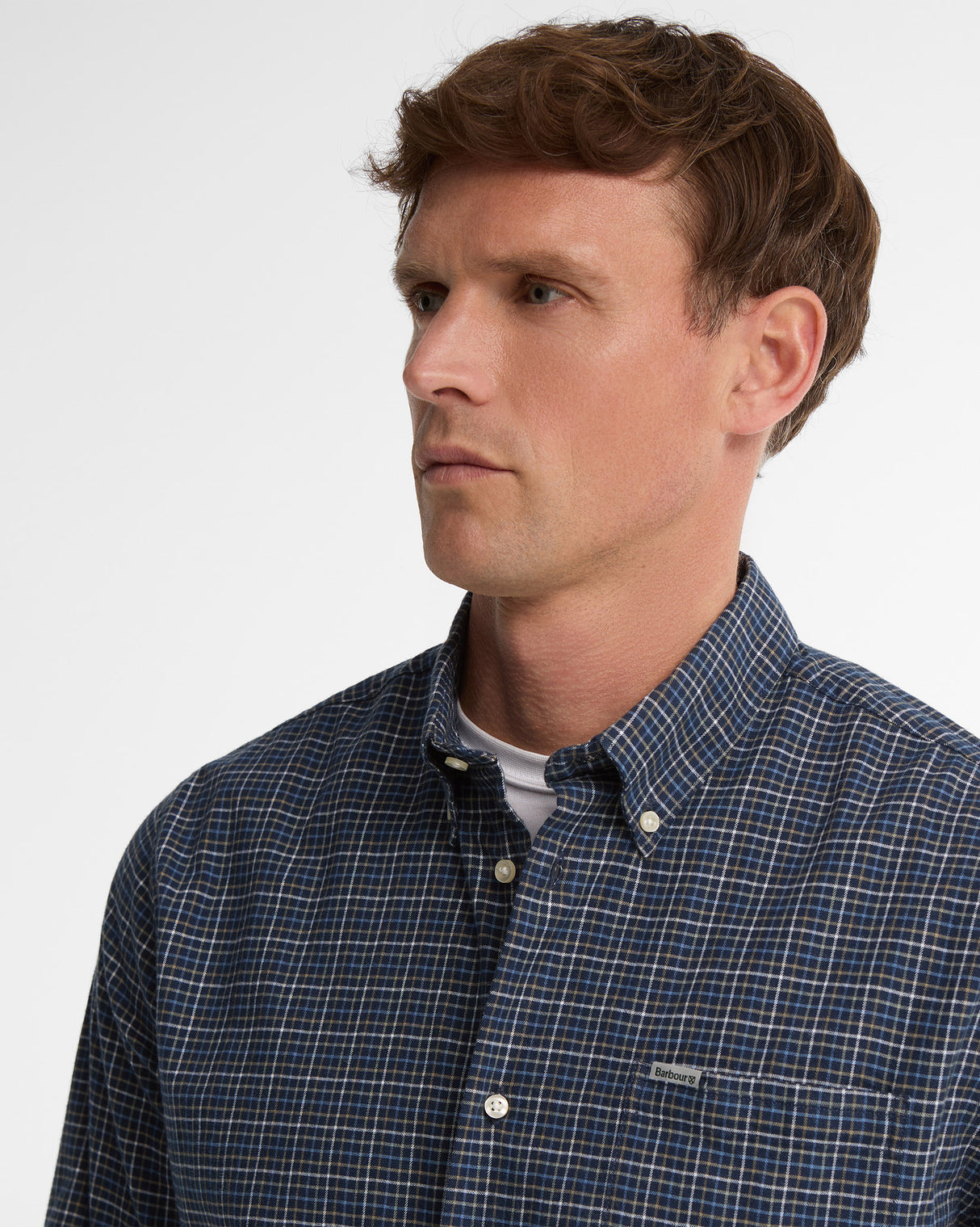 Navy Alderwood Tattersall Check Long Sleeve Shirt