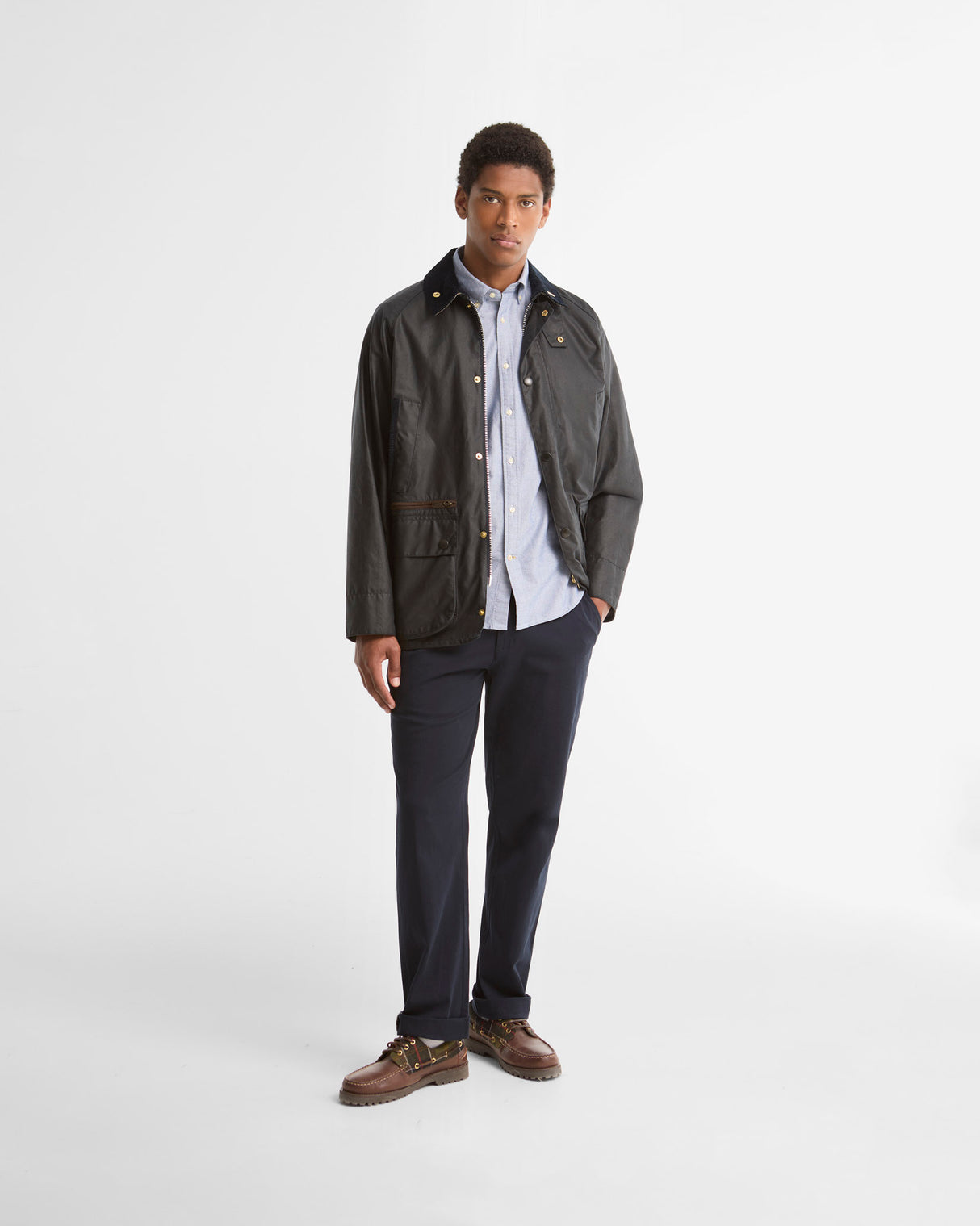 Navy Icons Bedale Wax Jacket