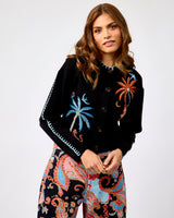 Black Tigress Embroidered Cardigan