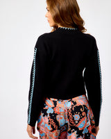 Black Tigress Embroidered Cardigan