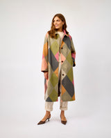 Multicolour Argyle Long Coat