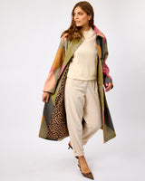 Multicolour Argyle Long Coat