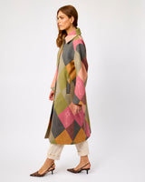Multicolour Argyle Long Coat