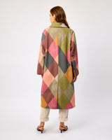 Multicolour Argyle Long Coat