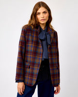 Multicolour Check Pattern Relaxed Blazer