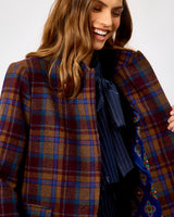 Multicolour Check Pattern Relaxed Blazer