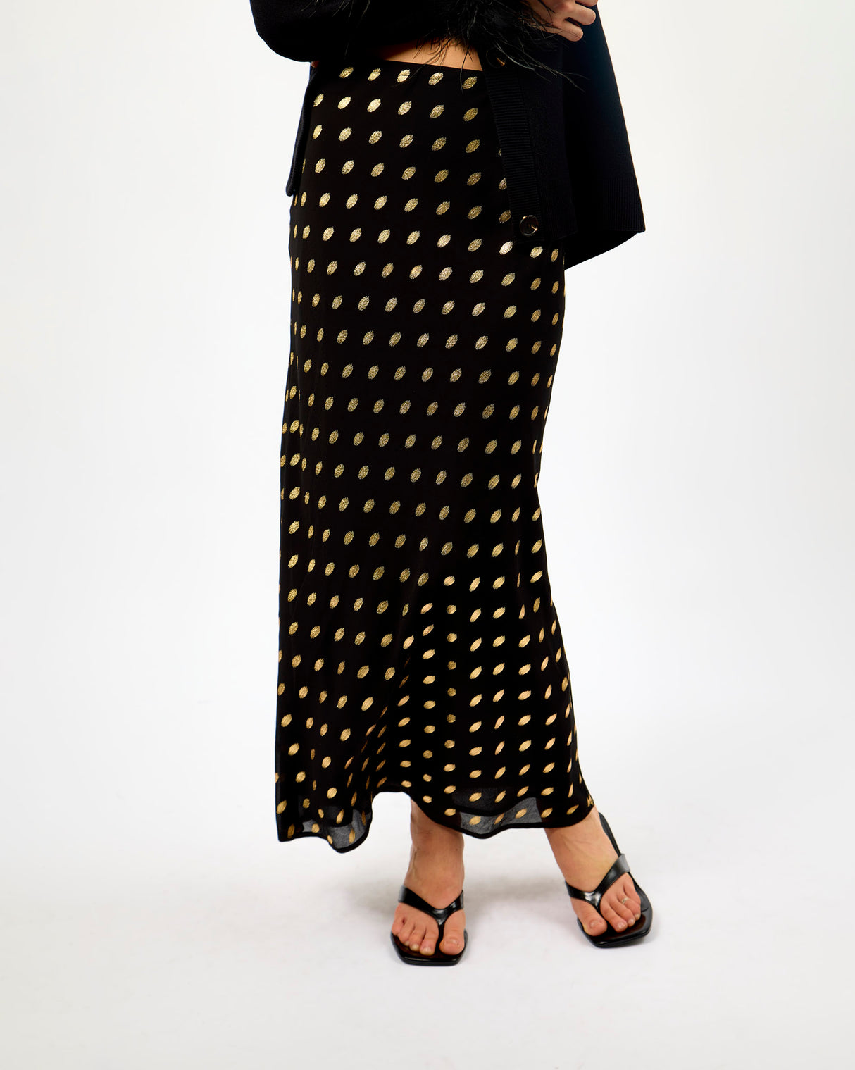 Black & Gold Fleck Dorris Skirt