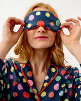 Navy Spots Cotton Eye Mask