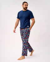 Navy Spots Men's Cotton Bottoms