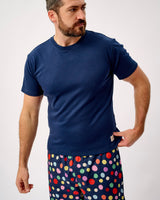 Navy Spots Men's Cotton Bottoms