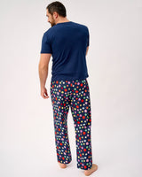 Navy Spots Men's Cotton Bottoms