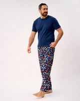 Navy Spots Men's Navy Cotton T-Shirt