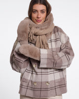 Mocha Latte Oxo Faux Fur Mittens