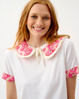 Pink Wave Quilted Cotton Collar