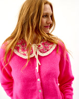 Pink Wave Quilted Cotton Collar