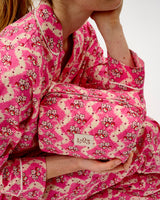 Pink Wave Quilted Cotton Make-Up Bag