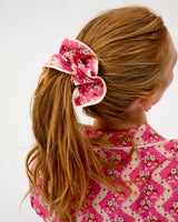 Pink Wave Cotton Hair Scrunchie