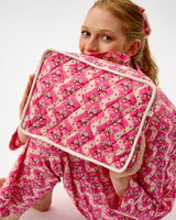 Pink Wave Cotton Travel Bag