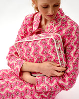 Pink Wave Cotton Travel Bag