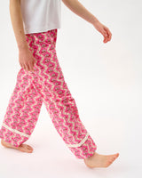 Pink Wave Frill Trim Cotton Bottoms