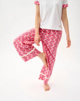 Pink Wave Frill Trim Cotton Bottoms