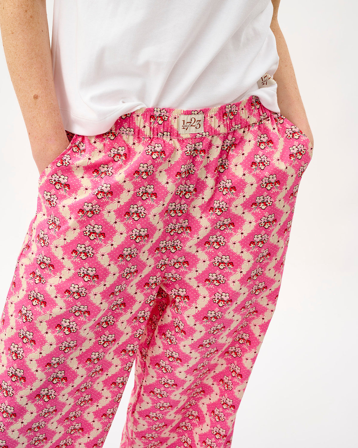 Pink Wave Frill Trim Cotton Bottoms