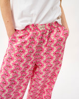Pink Wave Frill Trim Cotton Bottoms