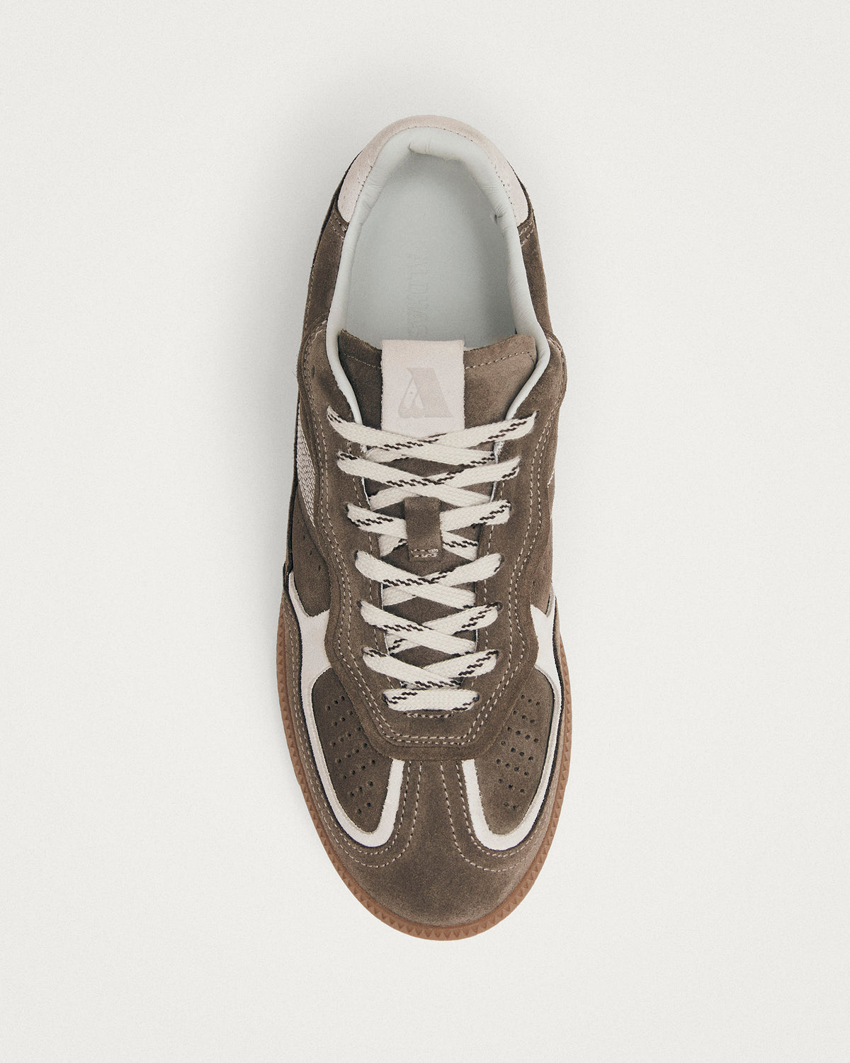 Taupe Rife Leather Trainers