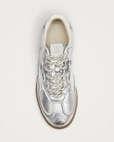 Silver Shimmer Rife Leather Trainers