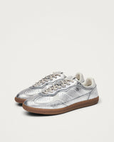 Silver Shimmer Rife Leather Trainers