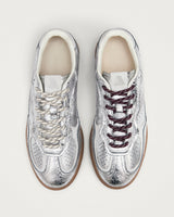 Silver Shimmer Rife Leather Trainers