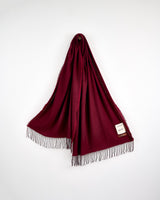 Burgundy Cashmere Wool Sandymount Scarf