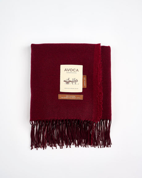 Burgundy Cashmere Wool Sandymount Scarf