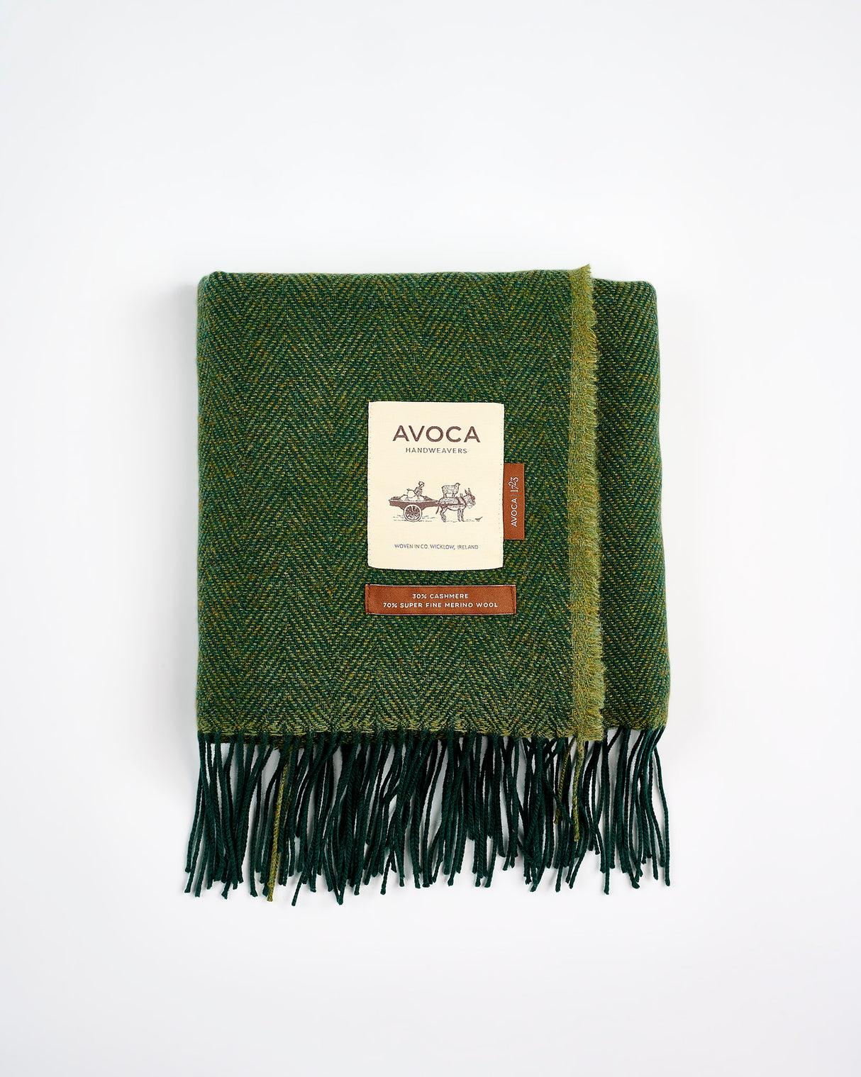 Forest Green Cashmere Wool Sandymount Scarf