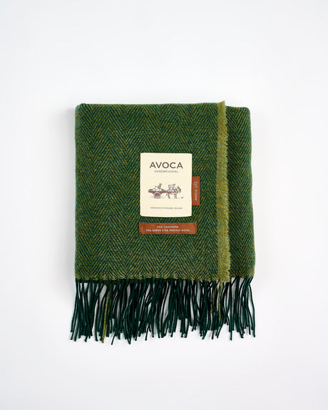 Forest Green Cashmere Wool Sandymount Scarf