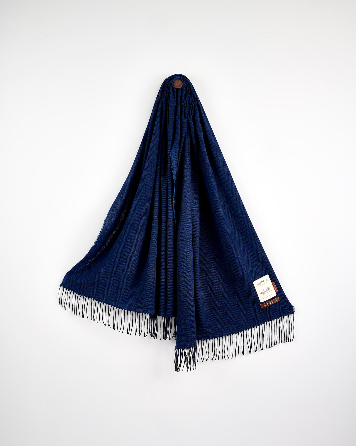 Navy Cashmere Wool Sandymount Scarf