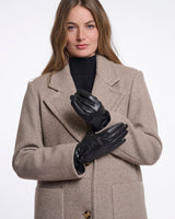 Black Bow Leather Gloves