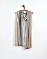 Camel Stripe Silk Merino Wrap