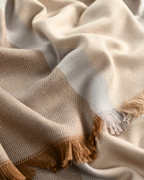 Camel Stripe Silk Merino Wrap